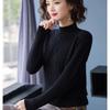 Однотонный Короткий Свободный Вязаный Женский Осенне-Зимний Модный Новый Базовый Свитер Пуловеры Длинный Рукав