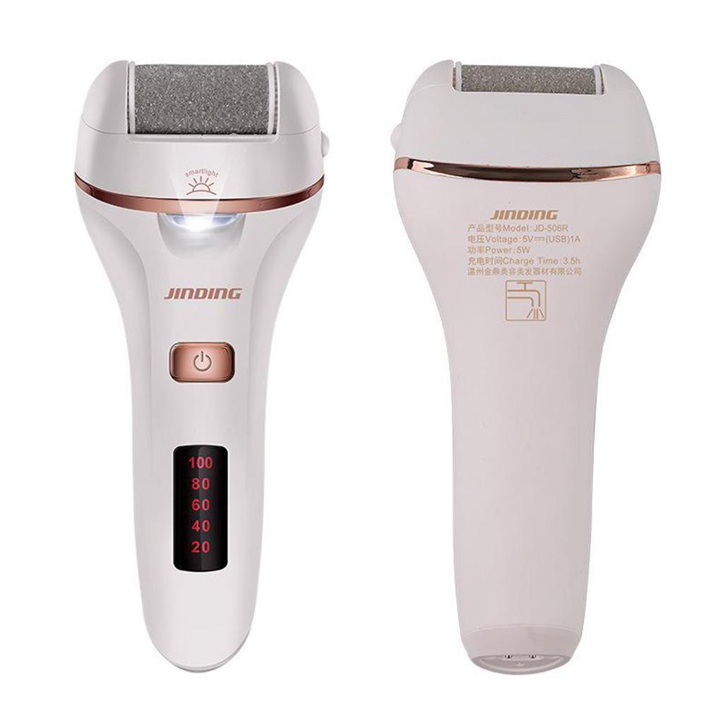 Электрический инструмент для удаления мозолей с подсветкой для ухода за кожей ног, инструмент для педикюра, аккумуляторная электронная пилка, сухая, потрескавшаяся, твердая, мертвая