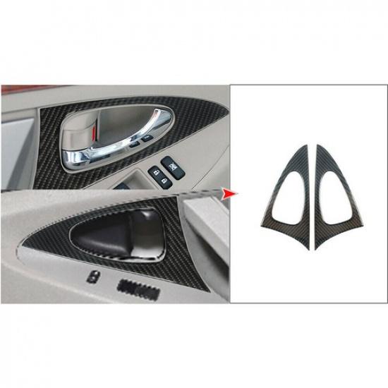 For Toyota Camry 2007-11 Carbon Fiber Interior Front Door Handle Cover Trim 2Pcs
