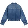 Calvin Klein Classic Letter Patch American Work Style Pure Cotton Trendy Denim Jacket Women Jackets 47E906G