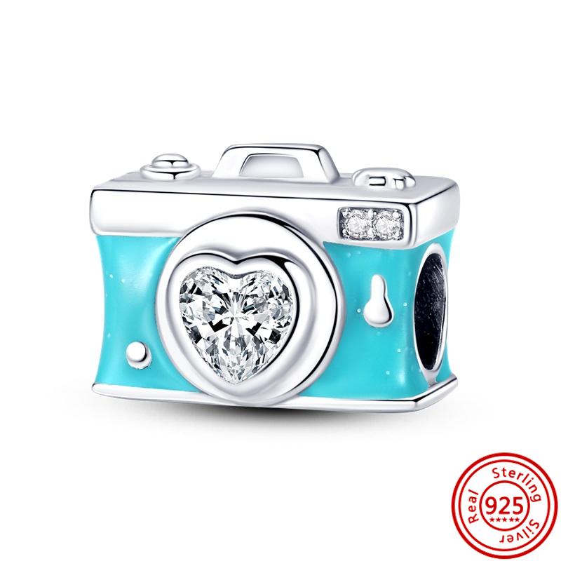 Sterling r Dreamcatcher Feathers Wing Heart Camera Angel Sweet Beads Fit Original  Charms Bracelet Women Jewelry