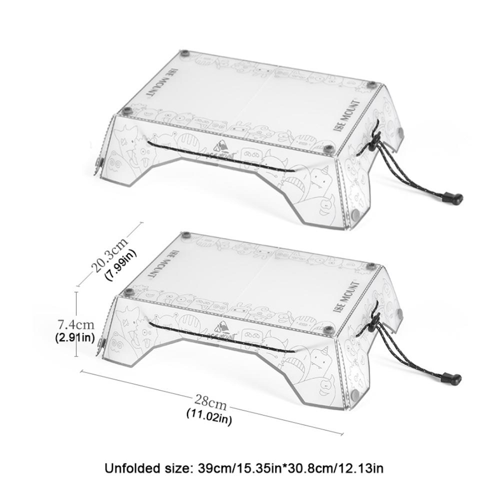 1/2PCS PP Board Folding Camping Tray Lightweight Camping Table Tray Portable Small Backpacking Table Outdoor Fishing Furniture