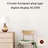 Круглый светодиодный дисплей цифровой вольтметр для переменного тока 230 В с европейской вилкой - несколько цветов