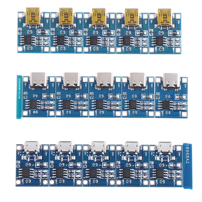 5 шт. 5 В 1 А Type-C Micro Usb 18650 Tc4056A литиевая батарея зарядная плата Tp4056