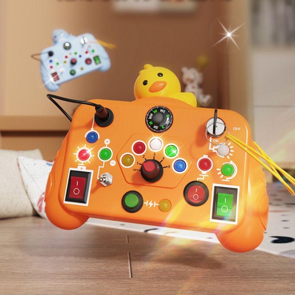 New Montessori Busy Board Sensory Toys Educational Buttons Switches Socket Baby Sensory Board Switch Toy Preschool Education