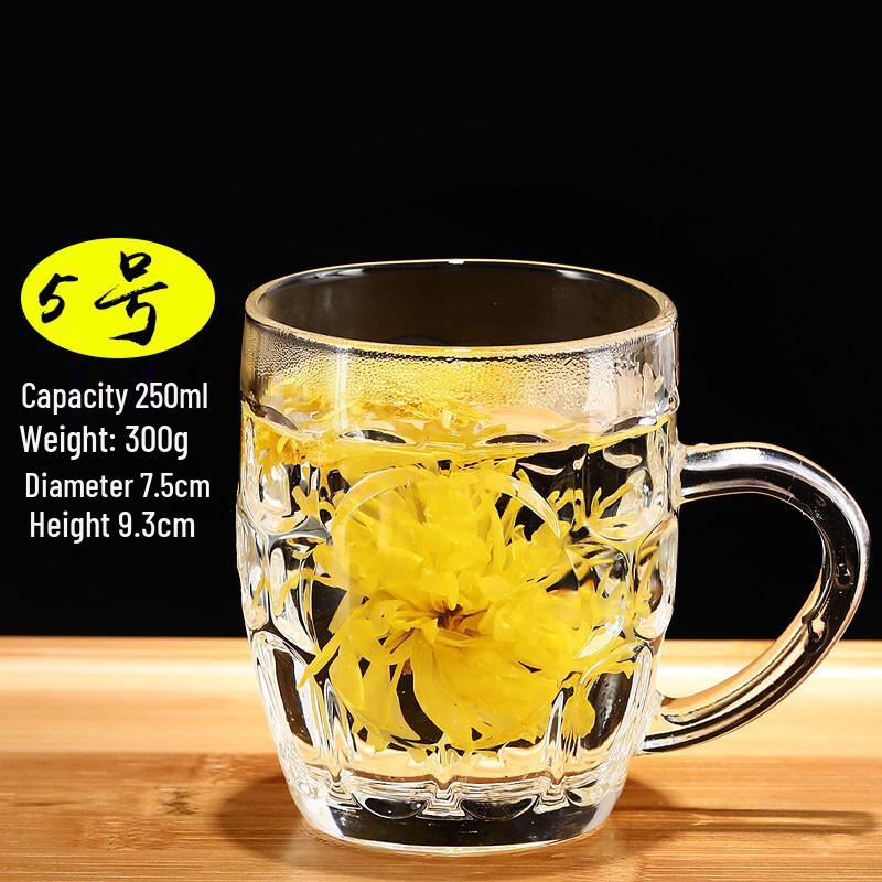 Стеклянная кружка Sichun для дома, прозрачная, с ручкой