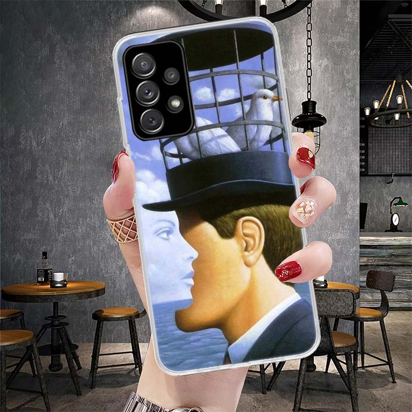 Мягкий чехол для телефона с рисунком Рене Магритта для Samsung Galaxy A12 A22 A32 A52 A72 A02S A51 A50S A71 A70 A31 A20S Note 20 Ultra S10 A10S G