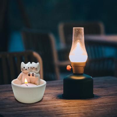Подсвечник с мультяшным котом для гостиной, кухни, ванной комнаты, согревающие лапы из смолы, подсвечник для котенка, украшение для рабочего стола, подарок на Рождество и день рождения