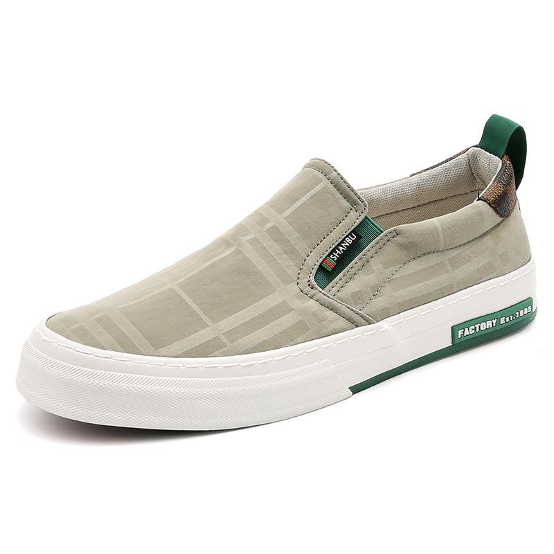 Весенняя новая мужская обувь, модный тренд, универсальная нишевая повседневная мужская парусиновая обувь, низкие туфли