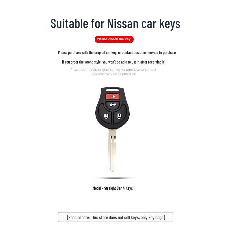 Чехол для ключей с пряжкой для моделей Nissan Sylphy, Tiida, Sunny и March