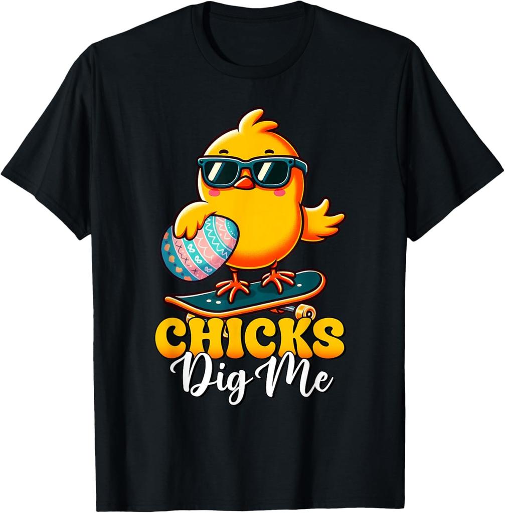 Chicks Dig Me Easter Happy Easter Funny Design Unisex T-Shirt