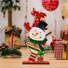 Рождественские настольные деревянные украшения Санта-Клаус Снеговик Гном Красочные буквы Многоразовые твердые деревянные праздничные украшения для стола Праздничные принадлежности Подарок