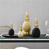 Pineapple Shaped Figurine  Home Decoration Gold Black Pineapple Crafts Miniatures Gift Figurines