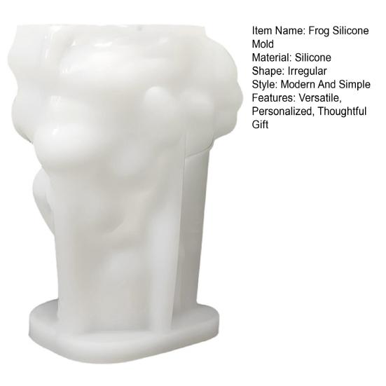 3D форма лягушки из силикона для свечей, мыла, смолы, гипса, для поделок, гибкая форма для литья, многоразовый набор для DIY, уникальные украшения для торта