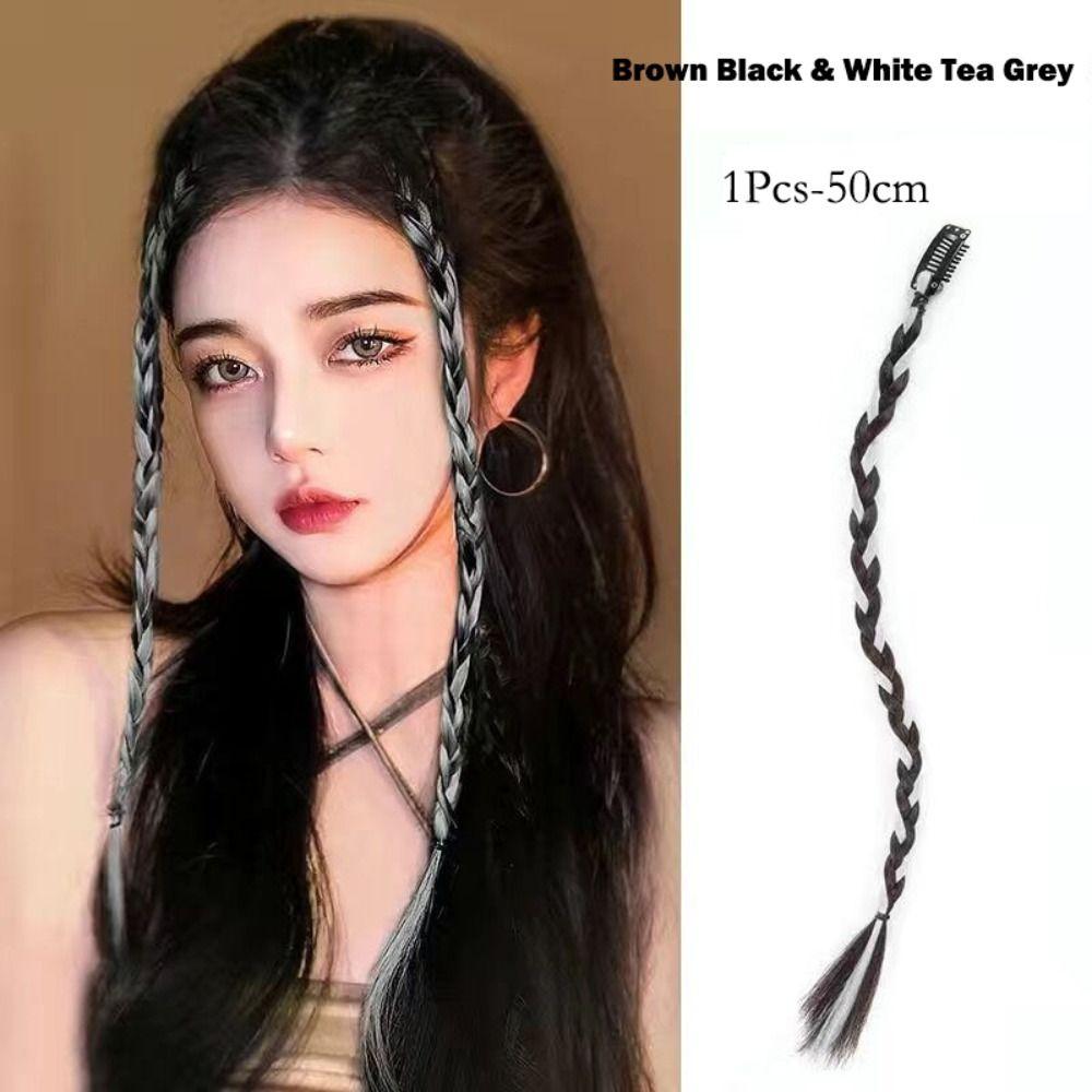 Легкий плетеный парик с прочным BB-зажимом, плетеная коса, хвост, плетение волос, наращивание для женщин