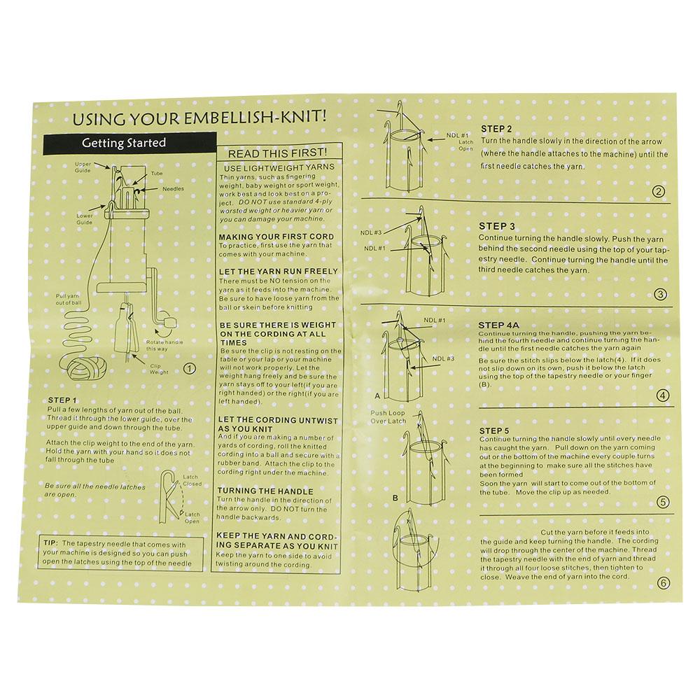 Creative Knitting Machine Loom Spool Knitter Craft Bracelet Weave Tool Portable Hand-Knitted Tricotin Machine Sewing Accessories Embellish Hand Knit