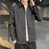 Spring Autumn Striped Long Sleeved New Style Loose Men's Clothing Thin Handsome Simple Versatile All-match Simplicity Y2K Shirts