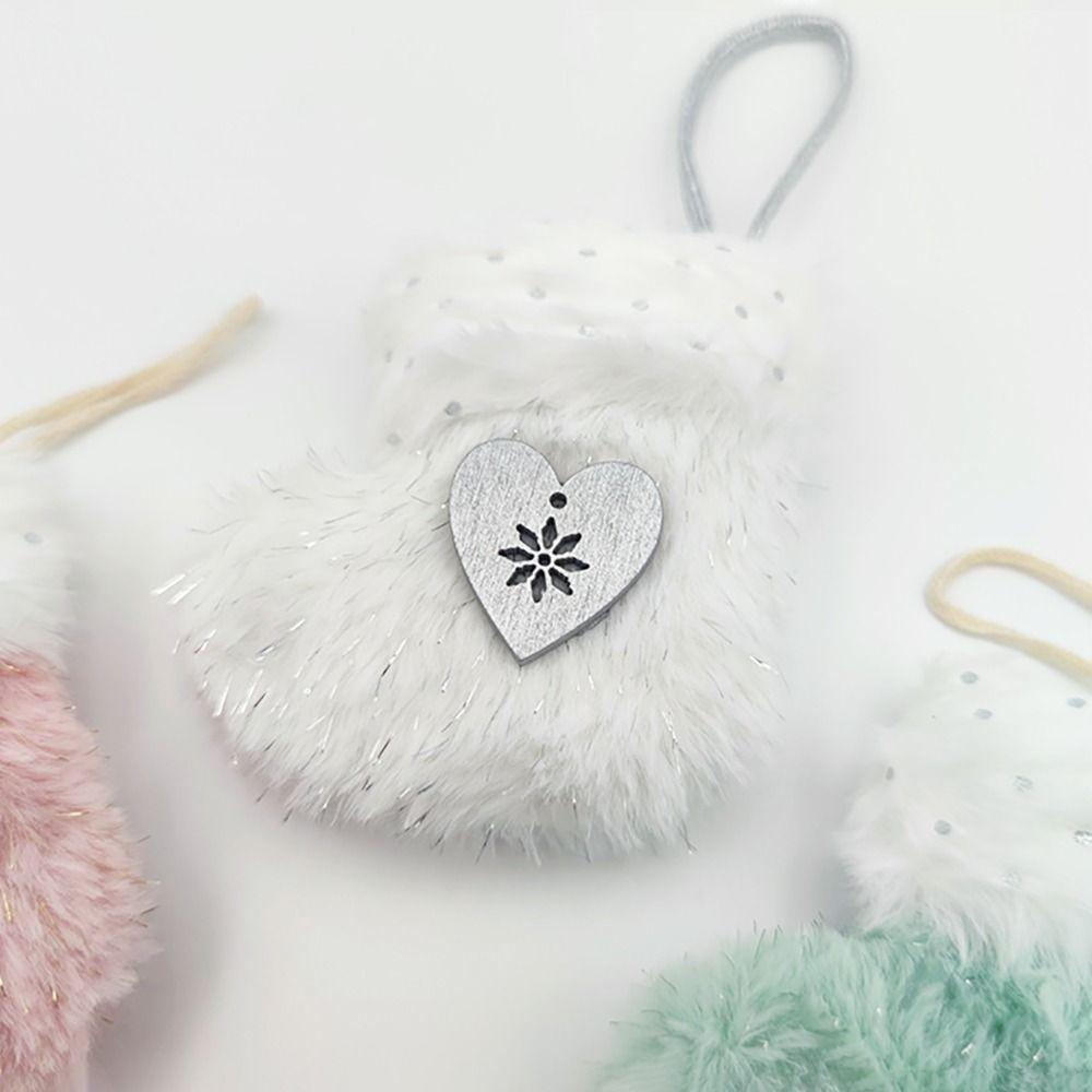 Delicate Plush Christmas Pendant Merry Christmas Reusable Christmas Tree Pendant Christmas Socks Xmas Tree Ornament