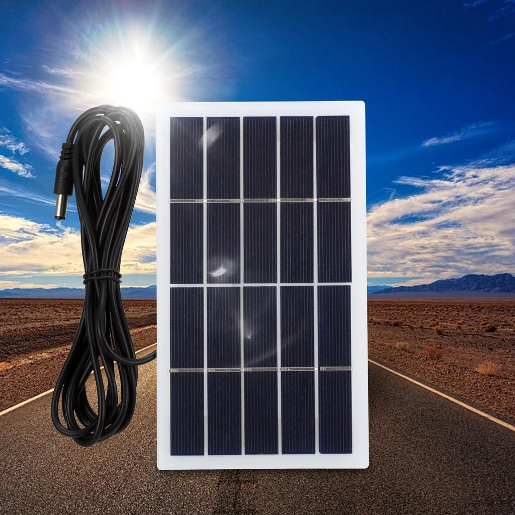 2W 5V Солнечная панель с портом постоянного тока Поликристаллическая кремниевая солнечная батарея DIY Водонепроницаемый портативный кемпинг