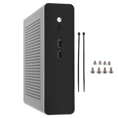Корпус G60S HTPC, полностью алюминиевый корпус DCATX, корпус MiniITX для настольного компьютера(Черный USB2.0)