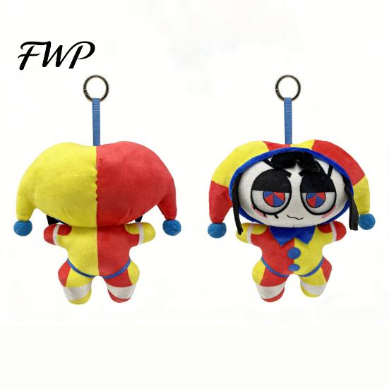 Plush Accessory for Pencil Case Clown Keychain Backpack Cute Stuffed Animal Keyring Soft Skin-friendly Mini Pendant Purse Charm Funny Gift Kids Women