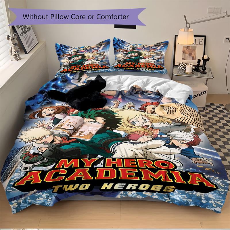 Two Heroes Hero Academia Print 3Pcs Bedding Setduvet Cover With 2 Bedropillowcase Home Birthday Gift