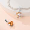 100% 925 Silver Autumn Harvest Series Brown Music Squirrel Scarecrow Pumpkin Maple Leaves Charms Beads DIY Jewelry Gift