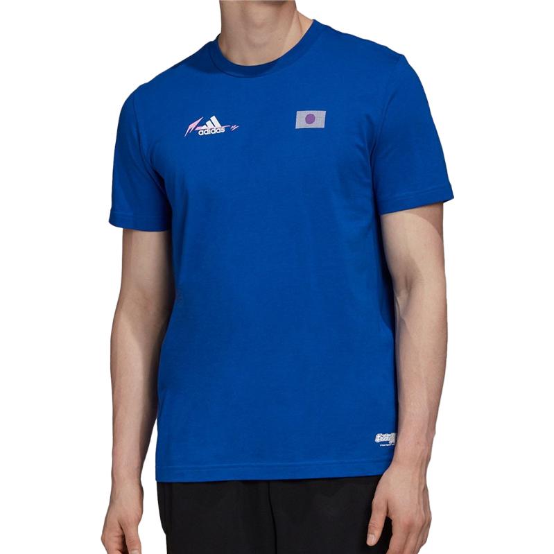 adidas Мужские синие футбольные майки умеренного прямого кроя FQ7637