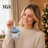 Holiday Hanging Decorations Snowflake-Shaped Sea Glass Ornament, Acrylic Christmas Friendship Keepsake, Coastal Inspired Tree Ornaments Decoration,