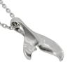 Shinjuku Gin No Kura Hawaiian Jewelry Whale Tail Pendant Necklace Silver 925 Silver Accessories Necklace Sea Summer (50cm Chain)