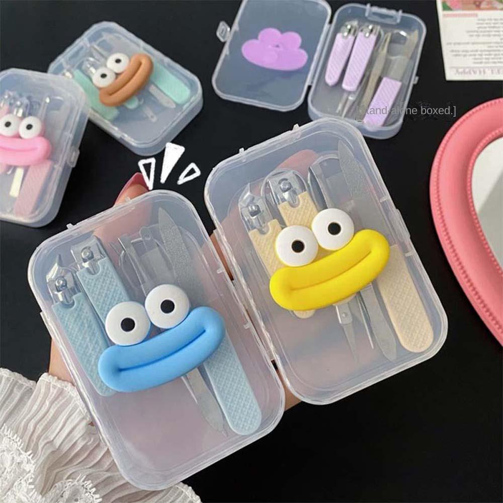 Широко открывающаяся мини-пилочка для ногтей, щипцы для бровей, креативные мультяшные щипцы для шлифовки ногтей для мужчин/женщин