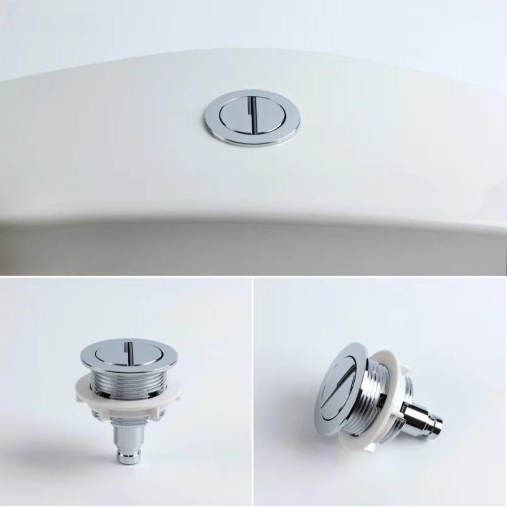 Water-Saving Toilet Push Button Chrome Plating Flush Valve Button Toilet Flush Valve Toilet Tank