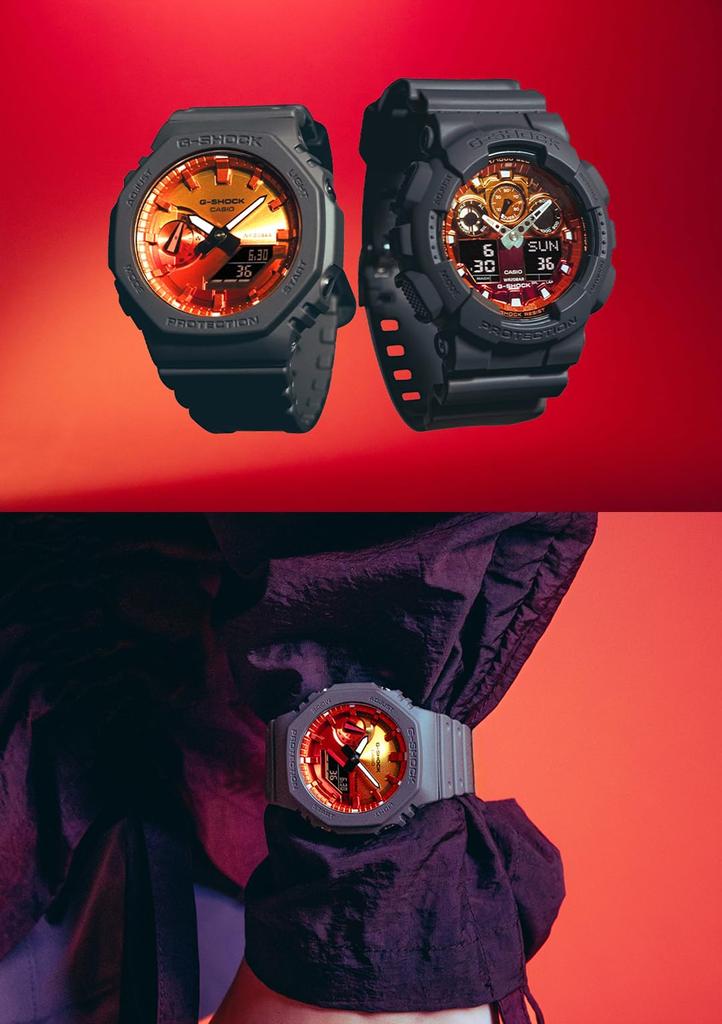 Casio Flame Inside Series Gray G-Shock GA-2100FL-8AJF Men's Watch,