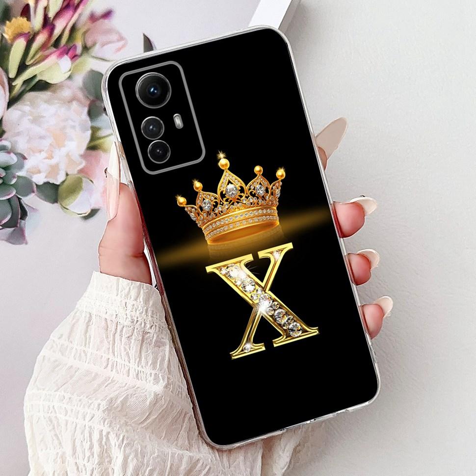 Милый Чехол с Буквами Алфавита Для Xiaomi Redmi Note 12S Чехол Мягкий Силиконовый Чехол для Телефона Для Redmi Note 12S Note12S 2023 Чехлы Fundas