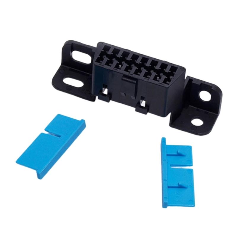 Автомобильный OBD2 16-контактный разъем (мама), диагностический штекер, инструмент с клеммами