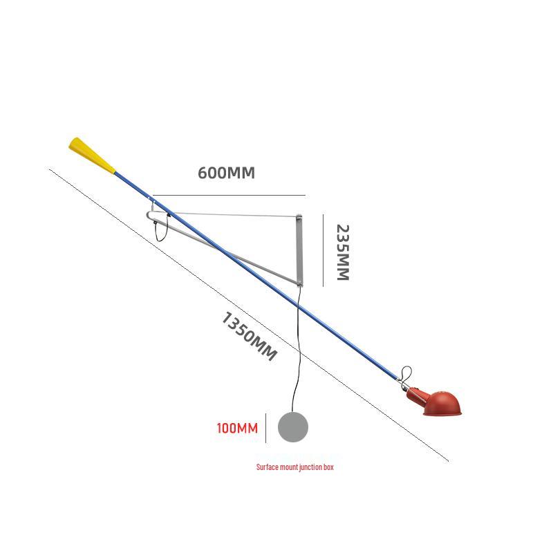 Итальянский настенный светильник Flos 265 в индустриальном стиле середины века с поворотным кронштейном - Минималистичный дизайн для гостиной или уголка для чтения