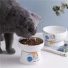Керамическая раковина для домашних животных, миска для кошек, миска для кошек, милая миска для еды на высоких ногах, миска для еды для кошек, миска для щенка с подставкой для столовых приборов, анти-наконечник, миска для питья