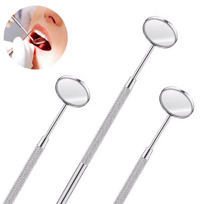 1 Pcs Stainless Steel Dental Mirror Dental Cleaning Supplies Oral Examination Tools Oral Care LXY