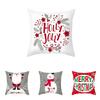 Luxurious Peach Skin Velvet Christmas Cushion Cover With Charming Santa Claus Print For Home