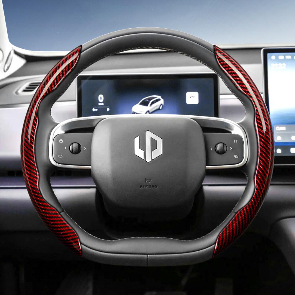 zkfan8 Suitable for Leapmotor Carbon Fiber Texture Steering Wheel Cover with Segmented Quick-Release Design, Durable, for Models T03 C10 B10 B05 B03X