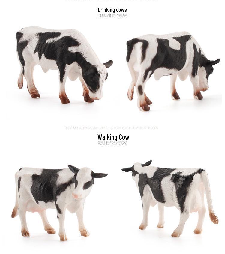 Мини-модели сельскохозяйственных животных ручной работы: Курица, утка, корова для декора стола из песка и детских игрушек