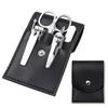 7Pcs Manicure Set Stainless Steel Nail Art Clipper Cuticle Nipper Scissor Grooming Tools With PU Leather Portable Bag