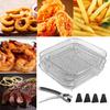 3-Layer Square Round Rectangle Air Fryer Rack Set Stainless Steel Dehydrator Rack with 4 Silicone Feet Anti-Scald