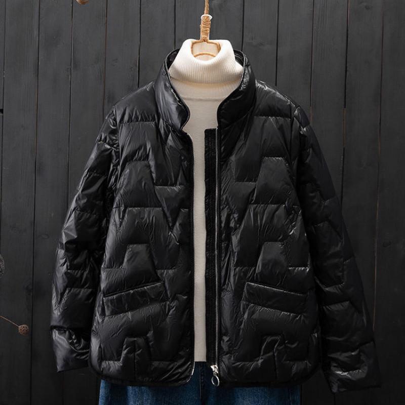 Light Down Cotton Jacket Female Short Winter New Shiny Stand-up Collar Fashion Cotton Clothes Small Ladies Winter Jacket