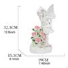 Solar Angel Statue Resin Sculpture Fairy Waterproof Outdoor Decor Garden