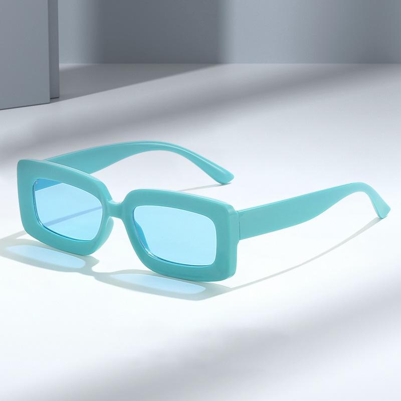 Cool Square Candy-Colored Sunglasses, Small Frame, for Men and Women, Suitable for Beach and Outdoor Use, Provides Sun Protection