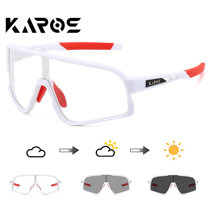KAROS Auto Photochromic Sunglasses Cycling Glasses UV400 Protection for Road Bike Mountain Biking Outdoor Sports K03 7
