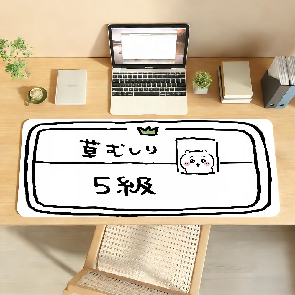 Cartoon C-Chiikawa Weed Control Permit Mouse Pad For Office Gaming And Keyboards Non-Slip Large Waterproof