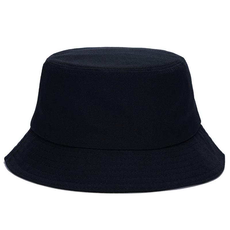Solid Fashion Bucket Hats Summer Hat For Women Men Sun Cotton Flat Top Hat Fisherman Panama Hats