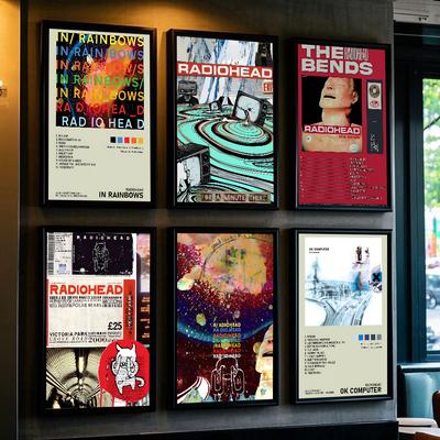 Искусство Рок-группа Radiohead Музыкальный постер искусство липкая стена водонепроницаемый дом гостиная спальня бар эстетическое украшение